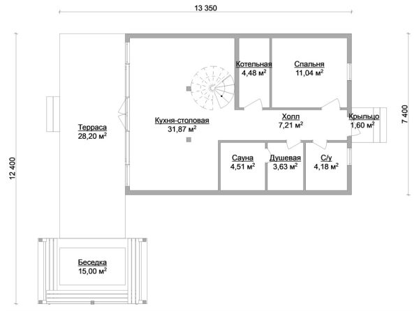 9. Проект дома C-261 Екстерьер Проект дома C-261 - фото 9