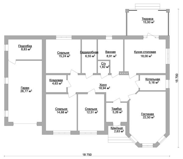 4. Проект дома C-262 Екстерьер Проект дома C-262 - фото 4
