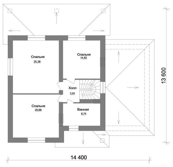 16. Проект дома D-006 Екстерьер Проект дома D-006 - фото 16