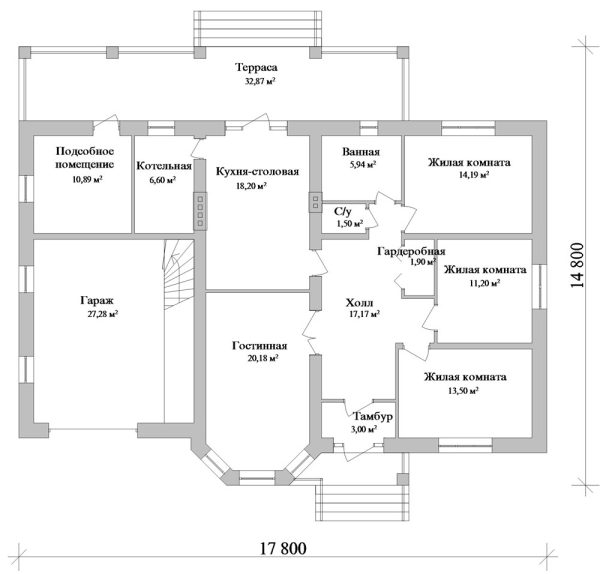 19. Проект дома D-007 Екстерьер Проект дома D-007 - фото 19