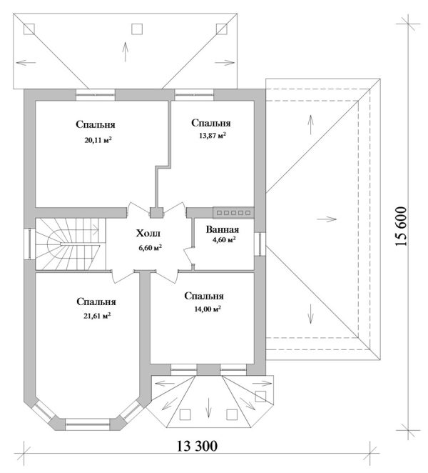 13. Проект дома D-009 Екстерьер Проект дома D-009 - фото 13