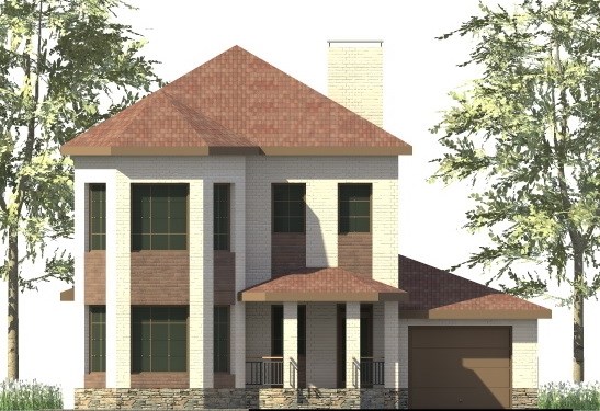 14. Проект дома D-009 Екстерьер Проект дома D-009 - фото 14