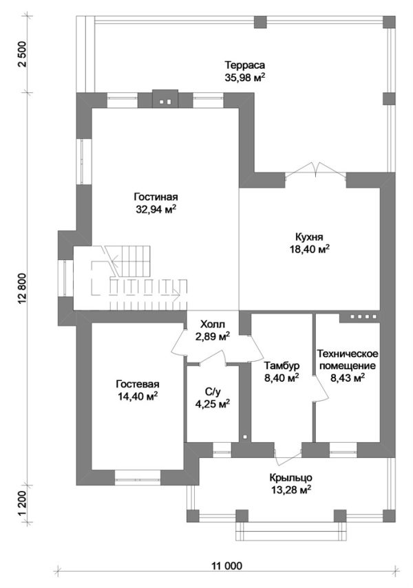 6. Проект дома D-011 Екстерьер Проект дома D-011 - фото 6