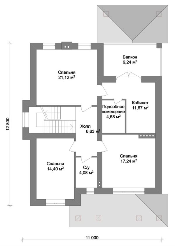 16. Проект дома D-011 Екстерьер Проект дома D-011 - фото 16