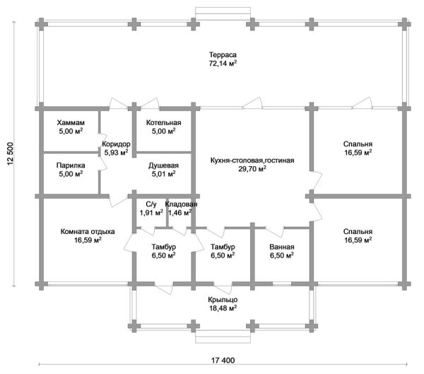 2. Проект дома D-020 Екстерьер Проект дома D-020 - фото 2