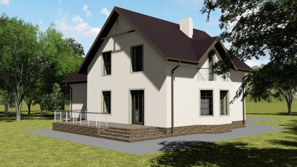 5. Проект дома D-021 Екстерьер Проект дома D-021 - фото 5