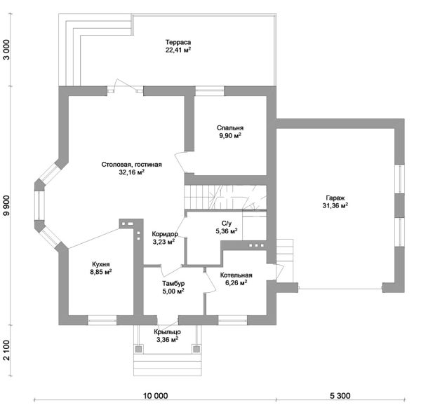 12. Проект дома D-021 Екстерьер Проект дома D-021 - фото 12