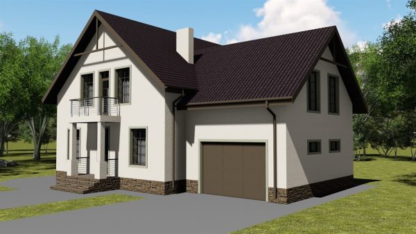 15. Проект дома D-021 Екстерьер Проект дома D-021 - фото 15