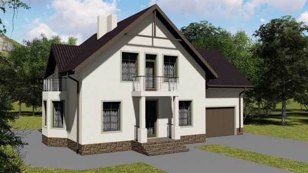 16. Проект дома D-021 Екстерьер Проект дома D-021 - фото 16