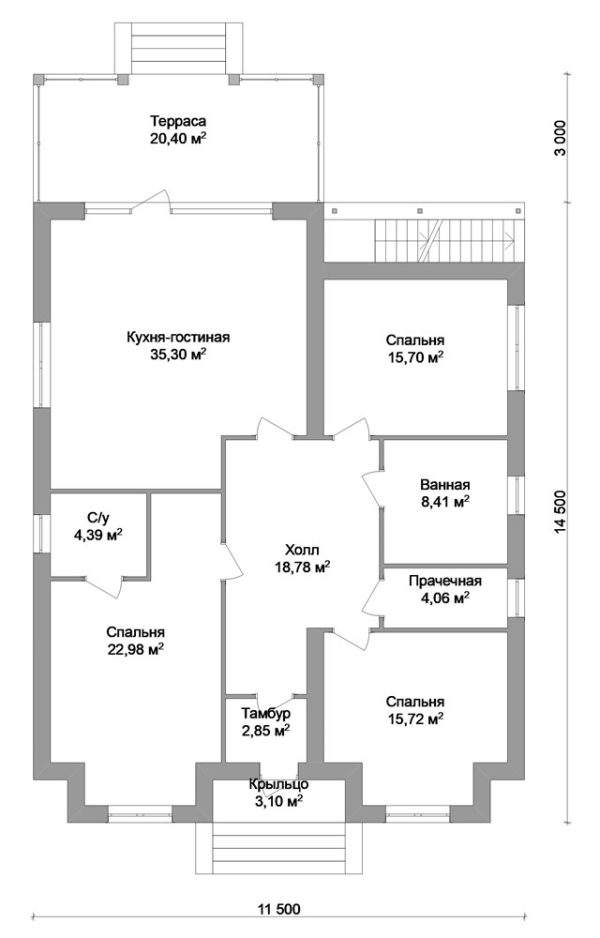 19. Проект дома D-022 Екстерьер Проект дома D-022 - фото 19