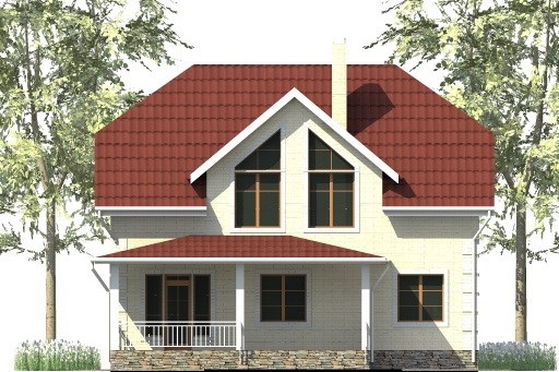 1. Проект дома D-023 Екстерьер Проект дома D-023 - фото 1