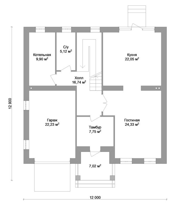 3. Проект дома D-024 Екстерьер Проект дома D-024 - фото 3