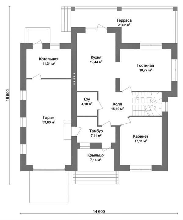 4. Проект дома D-026 Екстерьер Проект дома D-026 - фото 4