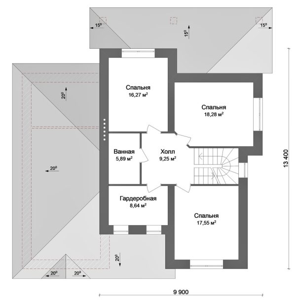 19. Проект дома D-026 Екстерьер Проект дома D-026 - фото 19