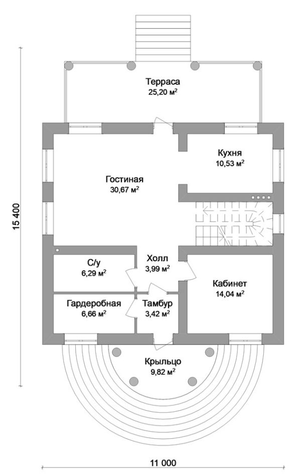 1. Проект дома D-027 Екстерьер Проект дома D-027 - фото 1