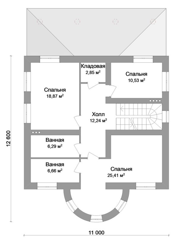 11. Проект дома D-027 Екстерьер Проект дома D-027 - фото 11