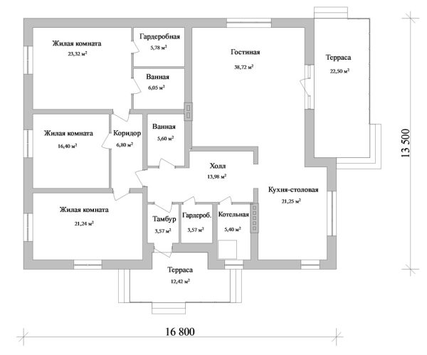 4. Проект дома D-041 Екстерьер Проект дома D-041 - фото 4