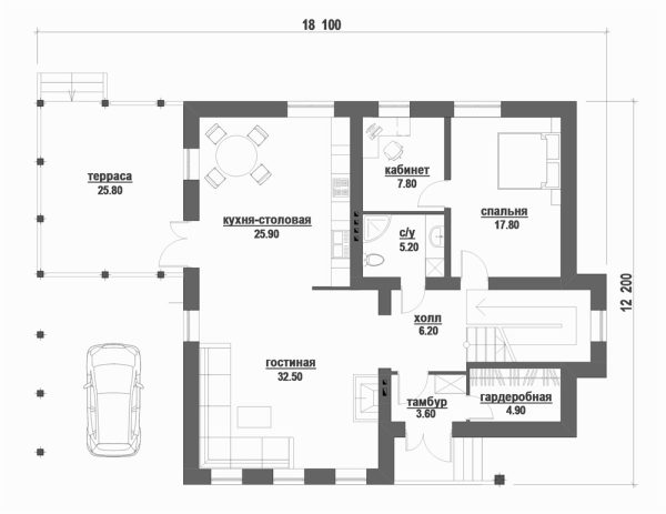 3. Проект дома D-081 Екстерьер Проект дома D-081 - фото 3
