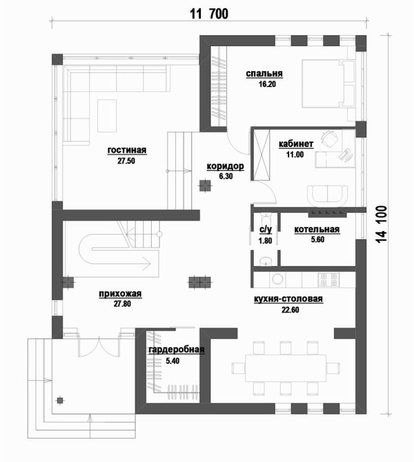 9. Проект дома D-083 Екстерьер Проект дома D-083 - фото 9