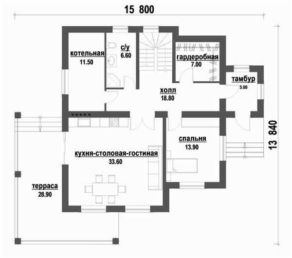 9. Проект дома D-088 Екстерьер Проект дома D-088 - фото 9