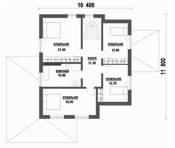 10. Проект дома D-088 Екстерьер Проект дома D-088 - фото 10