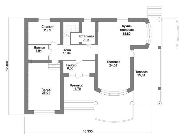 15. Проект дома D-098 Екстерьер Проект дома D-098 - фото 15