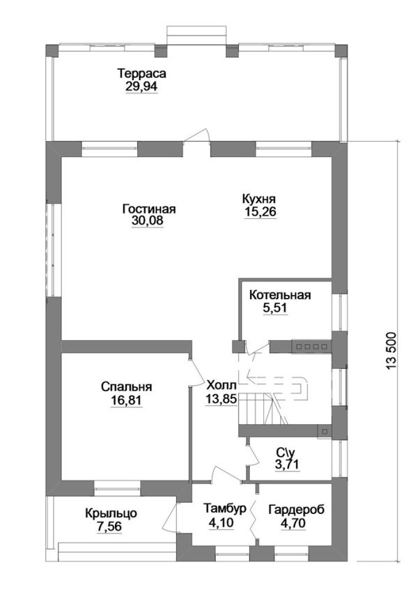 8. Проект дома D-102 Екстерьер Проект дома D-102 - фото 8