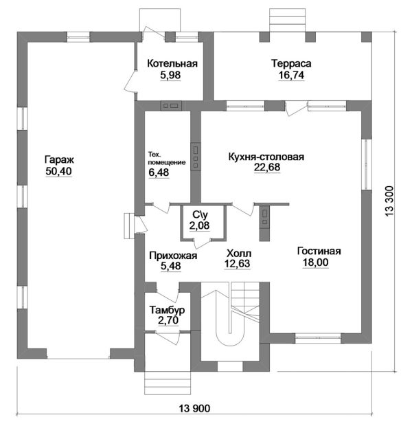 14. Проект дома D-110 Екстерьер Проект дома D-110 - фото 14