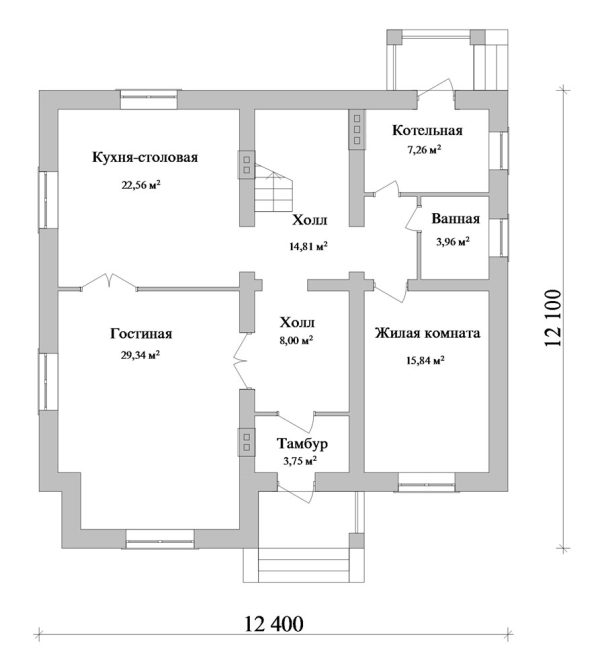 13. Проект дома D-113 Екстерьер Проект дома D-113 - фото 13