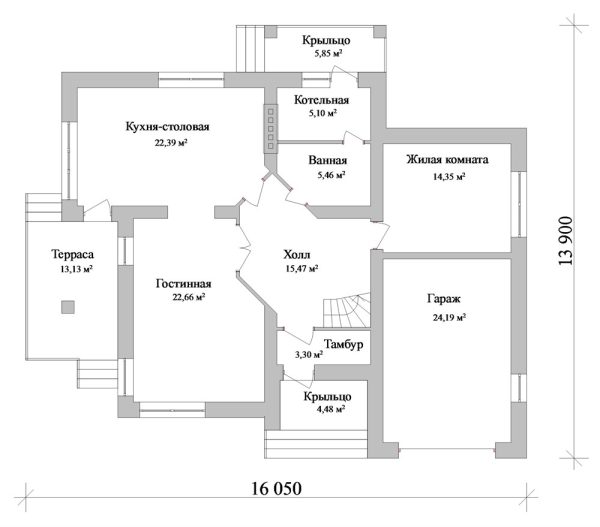 3. Проект дома D-116 Екстерьер Проект дома D-116 - фото 3