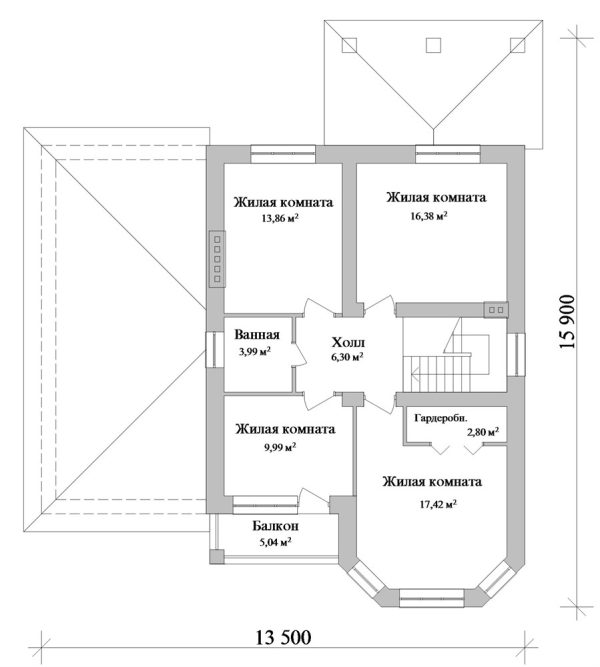 3. Проект дома D-121 Екстерьер Проект дома D-121 - фото 3
