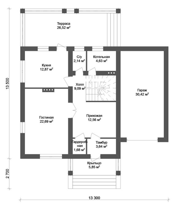 14. Проект дома D-122 Екстерьер Проект дома D-122 - фото 14