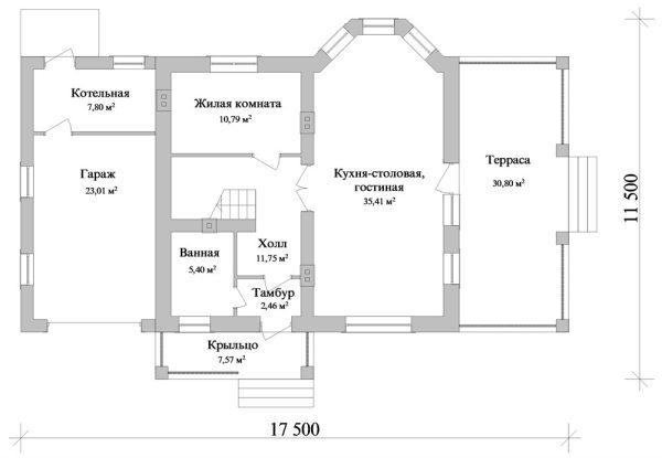 22. Проект дома D-123 Екстерьер Проект дома D-123 - фото 22