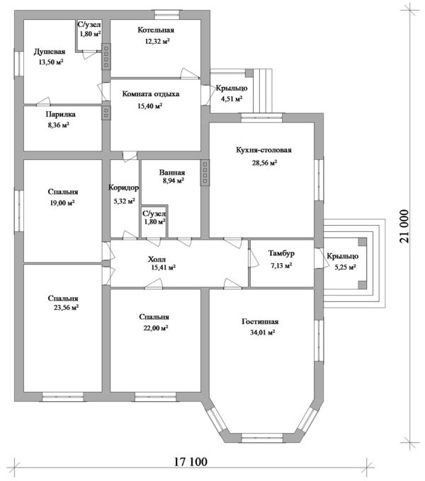 10. Проект дома D-128 Екстерьер Проект дома D-128 - фото 10