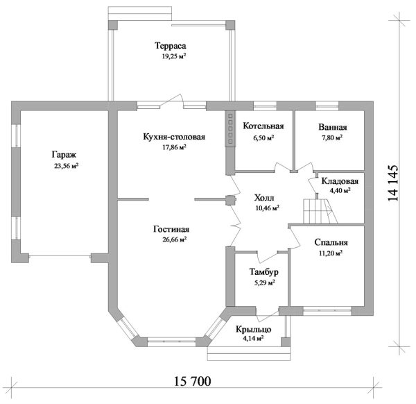 20. Проект дома D-129 Екстерьер Проект дома D-129 - фото 20