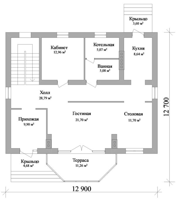 5. Проект дома D-132 Екстерьер Проект дома D-132 - фото 5