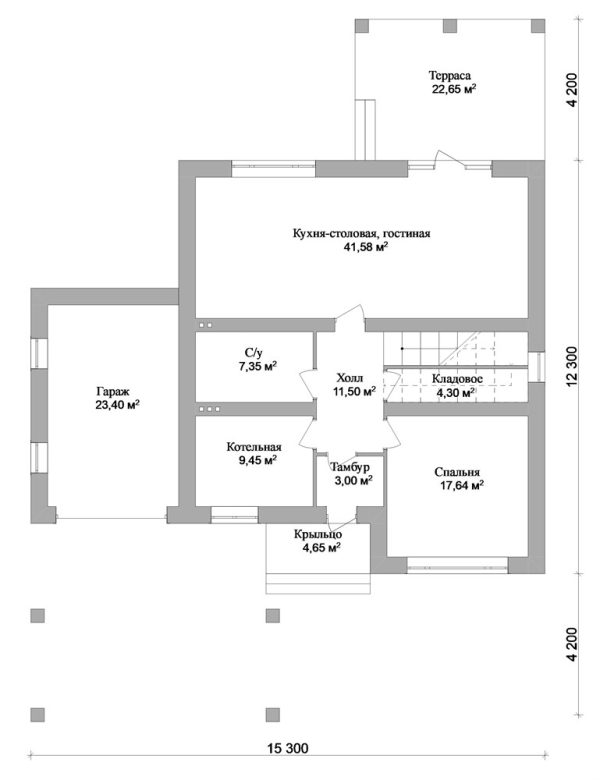 20. Проект дома D-134 Екстерьер Проект дома D-134 - фото 20