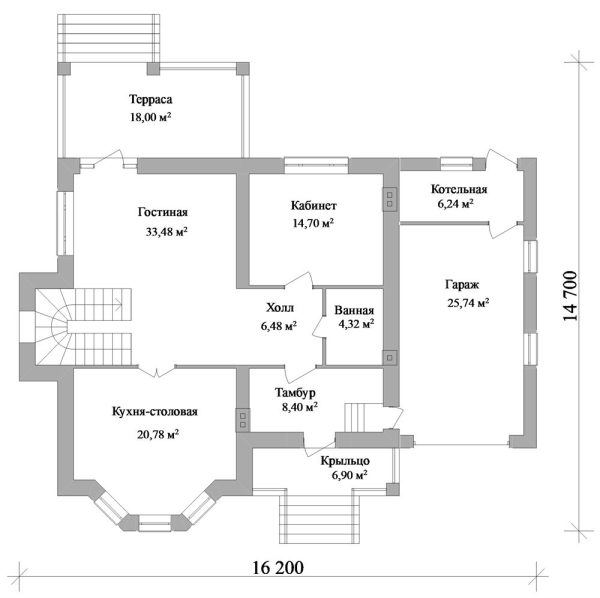 3. Проект дома D-141 Екстерьер Проект дома D-141 - фото 3