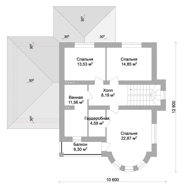 15. Проект дома D-142 Екстерьер Проект дома D-142 - фото 15