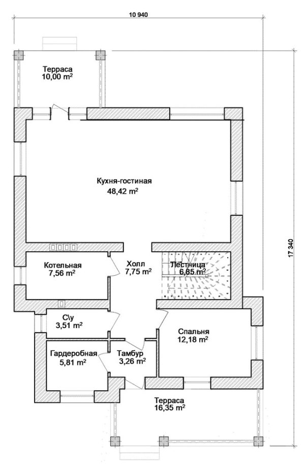 9. Проект дома D-145 Екстерьер Проект дома D-145 - фото 9