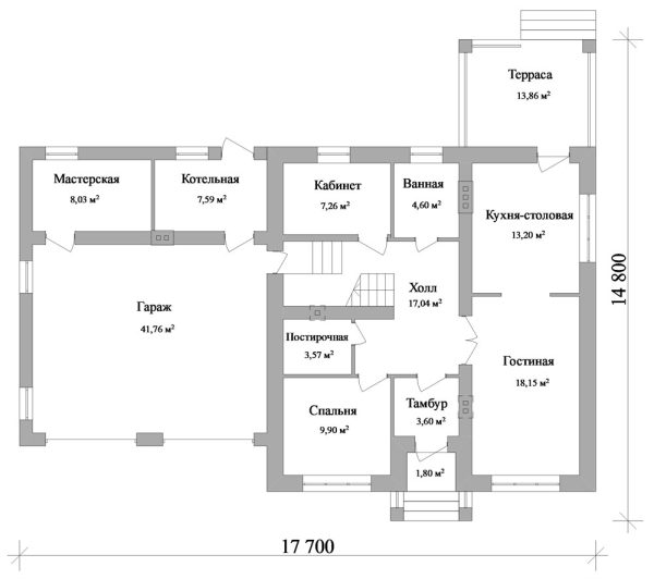17. Проект дома D-146 Екстерьер Проект дома D-146 - фото 17