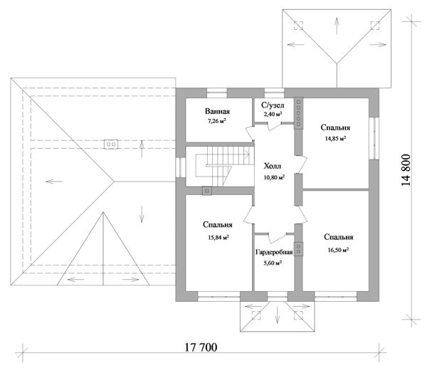 22. Проект дома D-146 Екстерьер Проект дома D-146 - фото 22