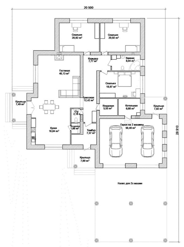 2. Проект дома D-147 Екстерьер Проект дома D-147 - фото 2