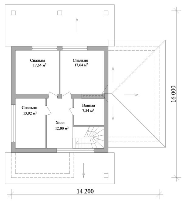 14. Проект дома E-004 Екстерьер Проект дома E-004 - фото 14