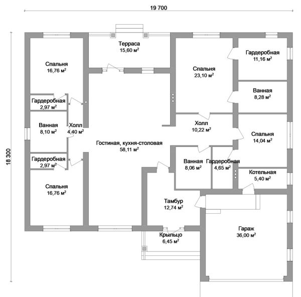 17. Проект дома E-006 Екстерьер Проект дома E-006 - фото 17