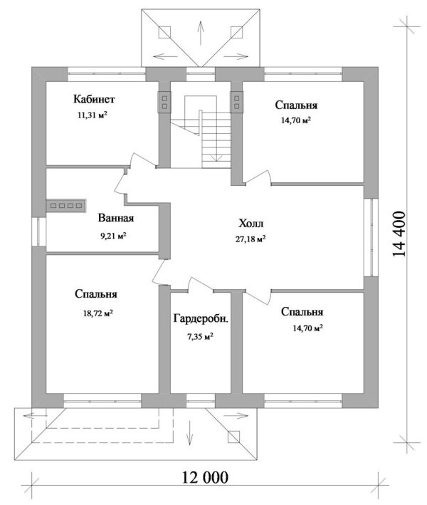 1. Проект дома E-016 Екстерьер Проект дома E-016 - фото 1