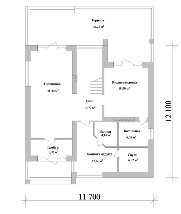 8. Проект дома E-044 Екстерьер Проект дома E-044 - фото 8