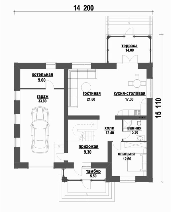 16. Проект дома E-045 Екстерьер Проект дома E-045 - фото 16