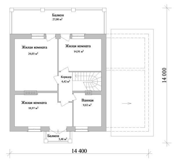 17. Проект дома E-058 Екстерьер Проект дома E-058 - фото 17