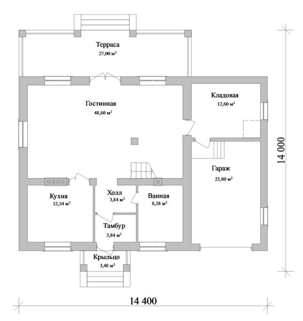 19. Проект дома E-058 Екстерьер Проект дома E-058 - фото 19